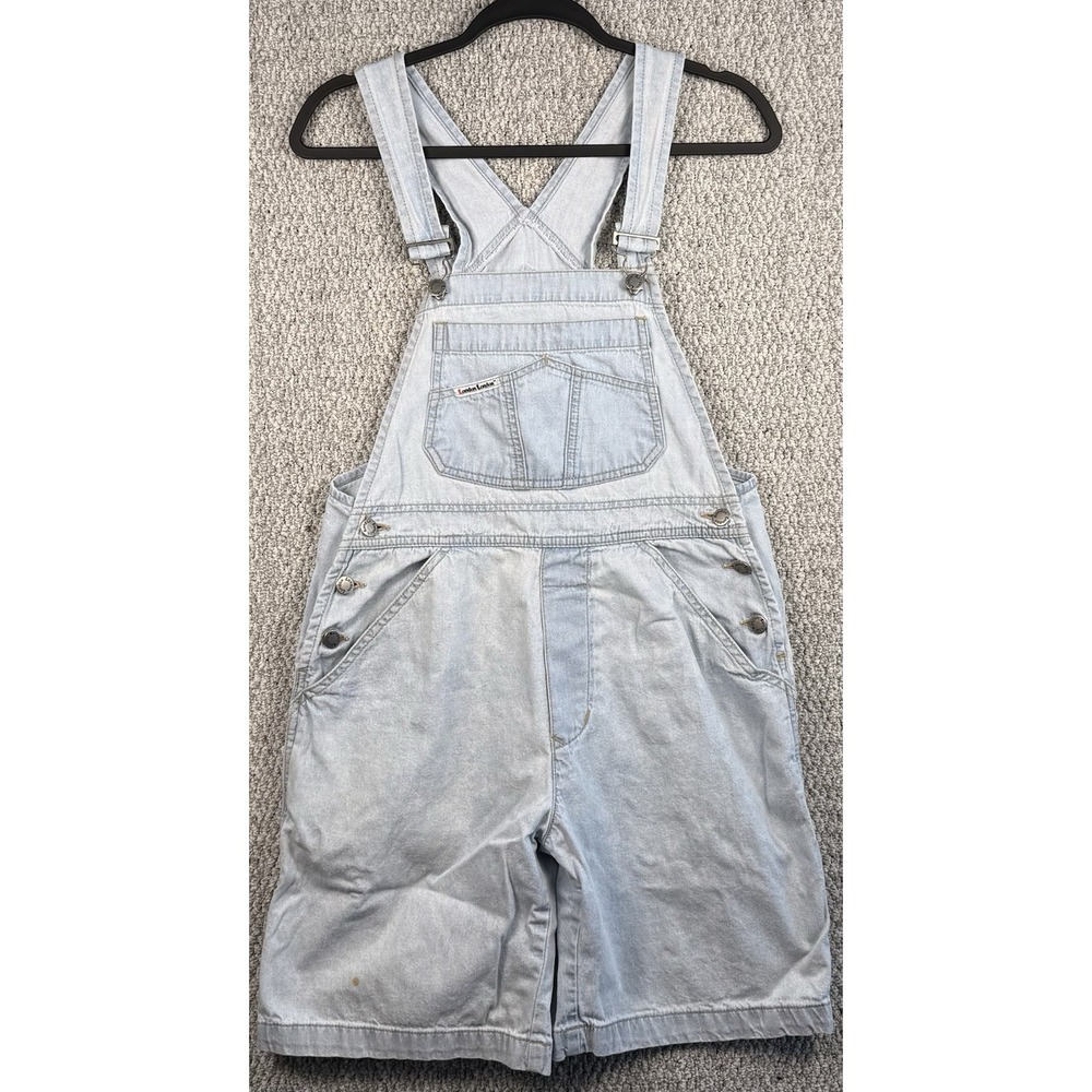 Vintage London London Acid Wash Denim Short Overalls Womens S